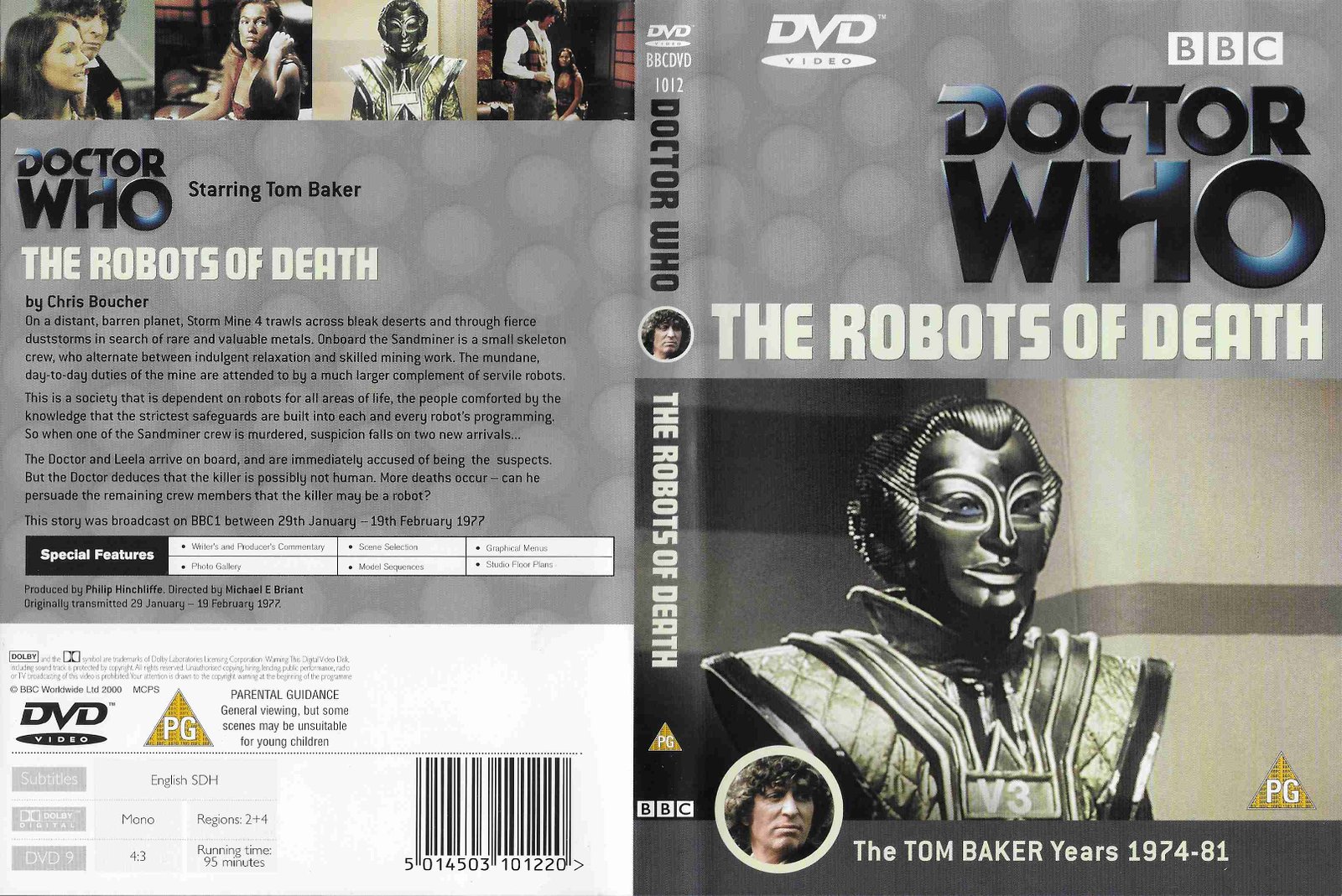 Picture of BBCDVD 1012 Doctor Who - The robots of death by artist Chris Boucher from the BBC records and Tapes library